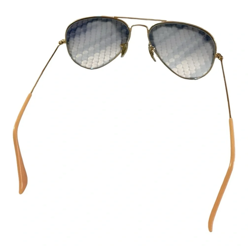 Ray-Ban Luxotica  Gradient Light Blue Aviator Sunglasses, with Case.